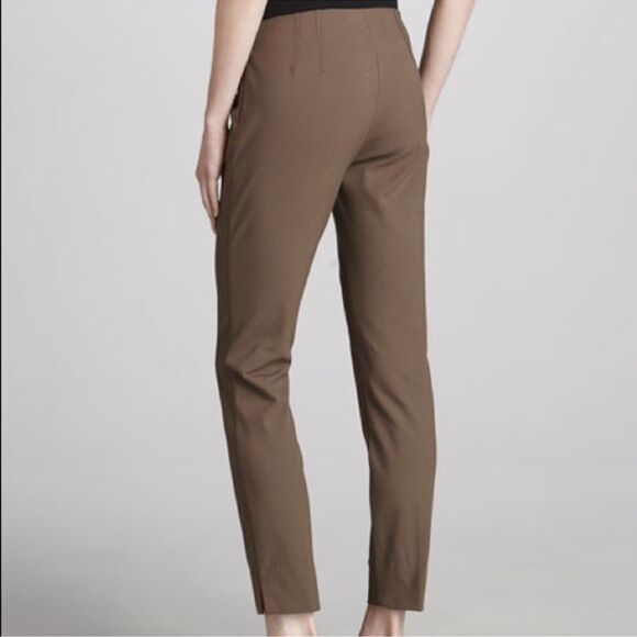 Theory Belisa Cropped New Recovery Trouser Pant Brown Size 12 - Picture 2 of 11